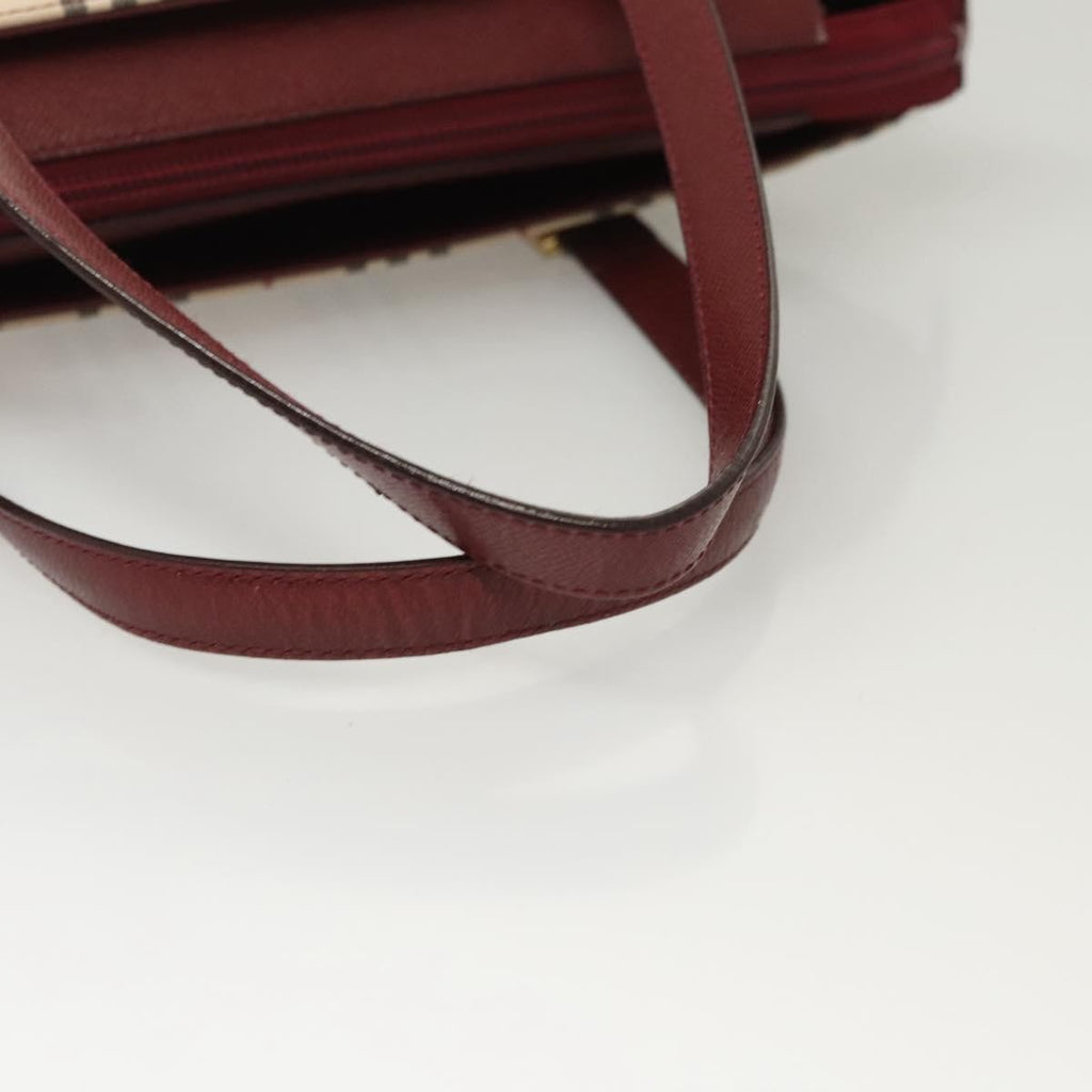 Burberry Nova Check Handbag Nova Check Canvas And Leather Beige Canvas Handbag (Pre-Owned)