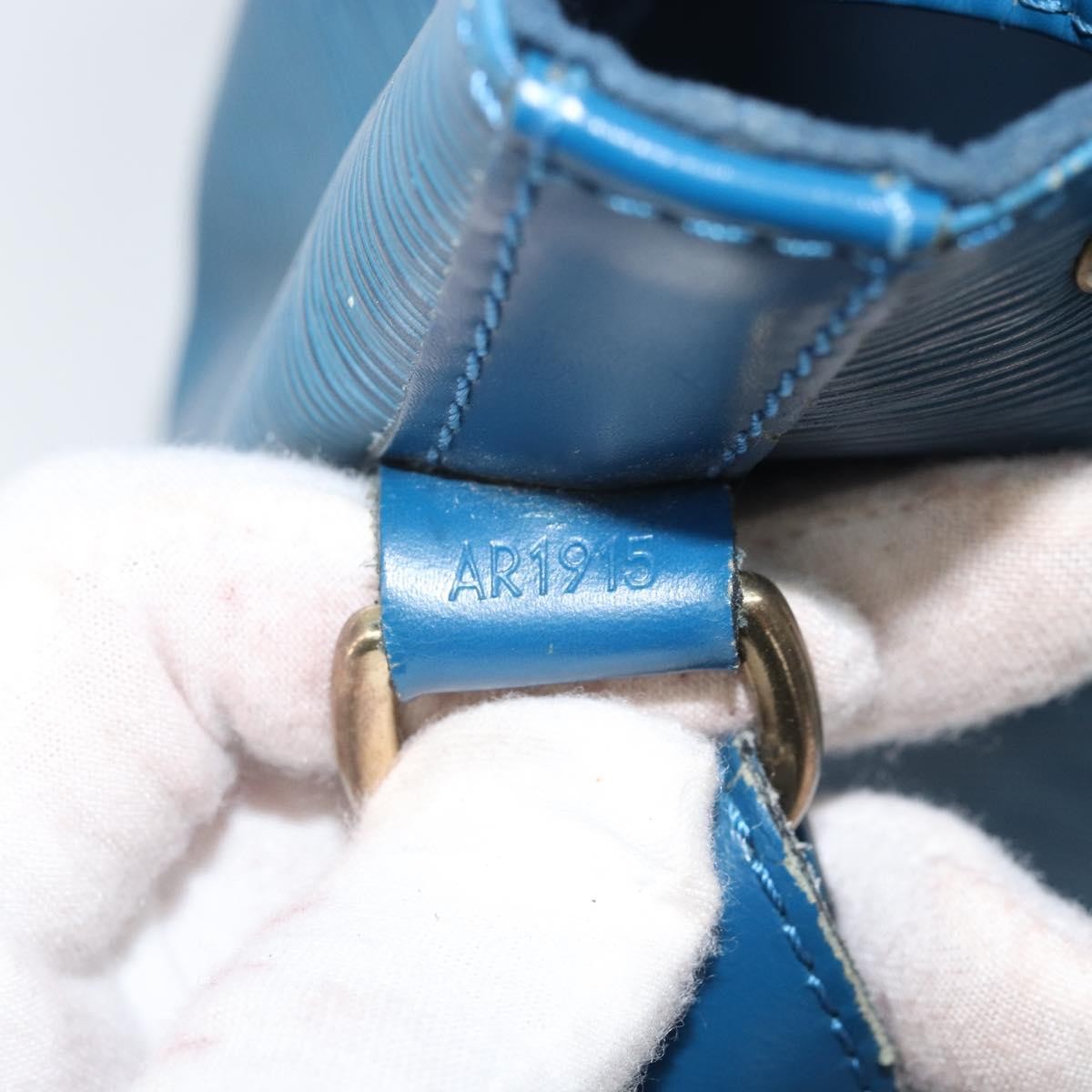 Louis Vuitton Petit Noe Handbag Epi Leather Blue Leather Shoulder Bag Bag (Pre-Owned)