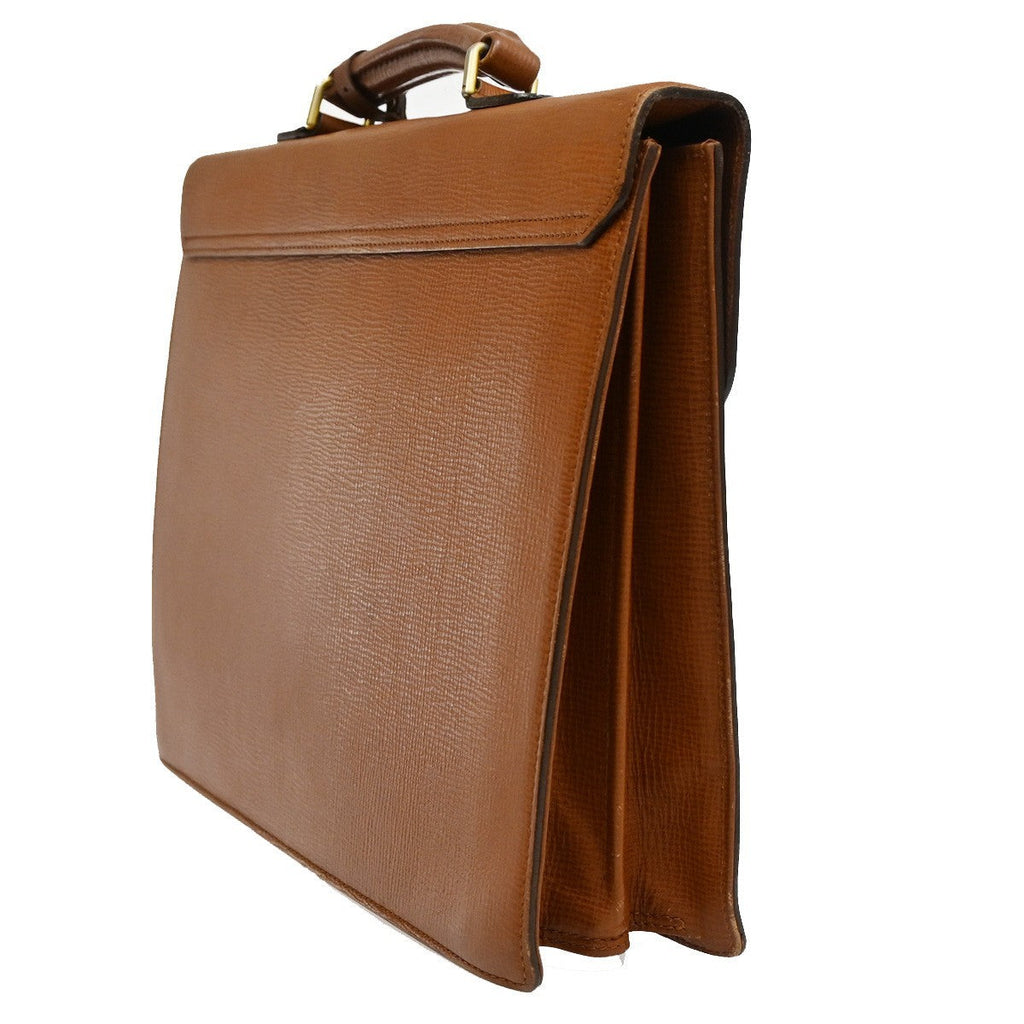 Burberry Dk88 Briefcase Bag Leather Brown Leather Briefcase Bag (Pre-Owned)