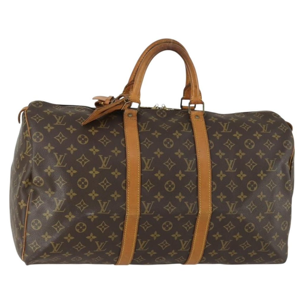 Louis Vuitton Keepall Bag Monogram Canvas Brown Canvas Travel Bag Bag (Pre-Owned)