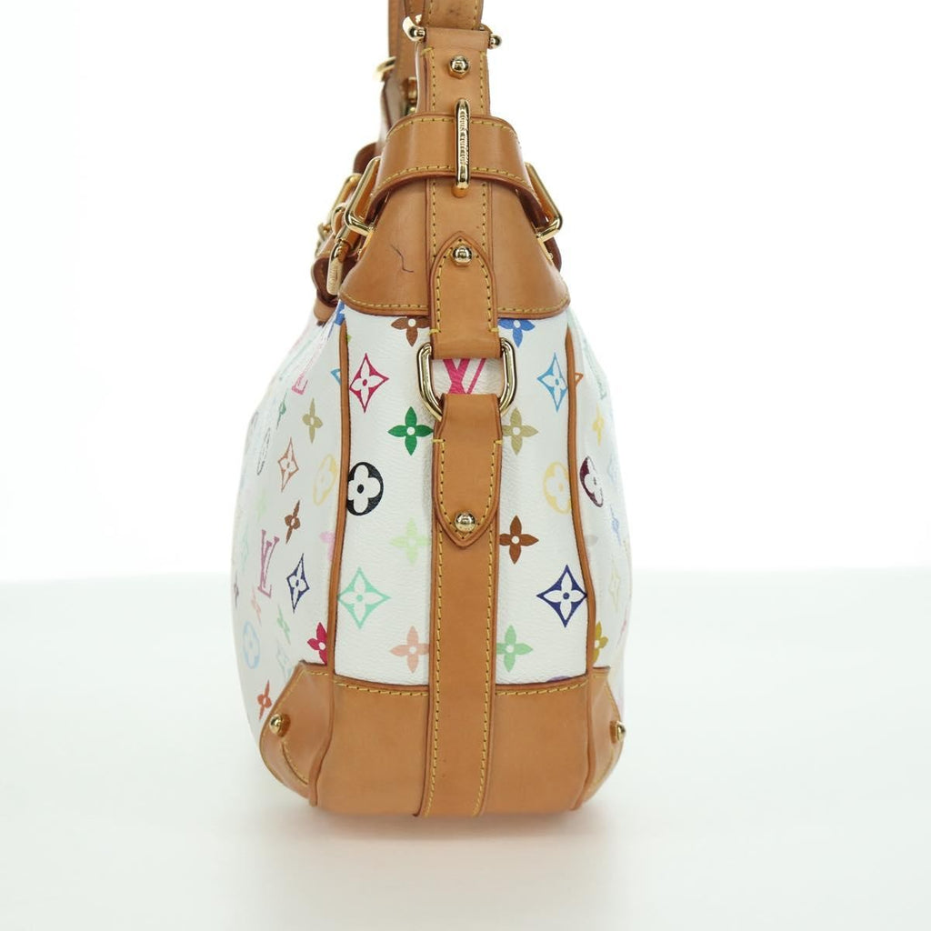 Louis Vuitton Greta Handbag Monogram Multicolor White Canvas Shoulder Bag Bag (Pre-Owned)
