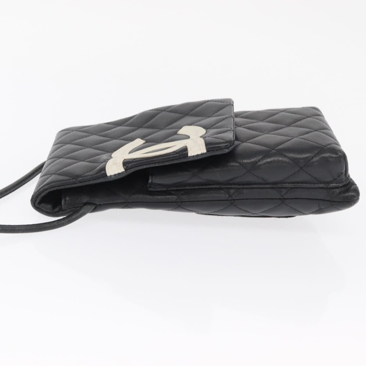 Chanel Cambon Flap Crossbody Bag Quilted Lambskin Silver Leather Shoulder Bag Bag (Pre-Owned)