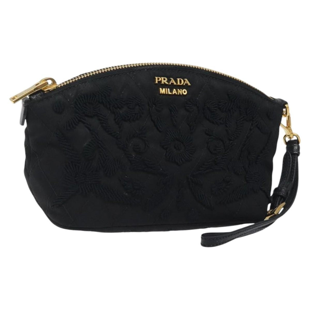 Prada Vintage Pouch Tessuto Gold Nylon Clutche & Pouche Bag (Pre-Owned)