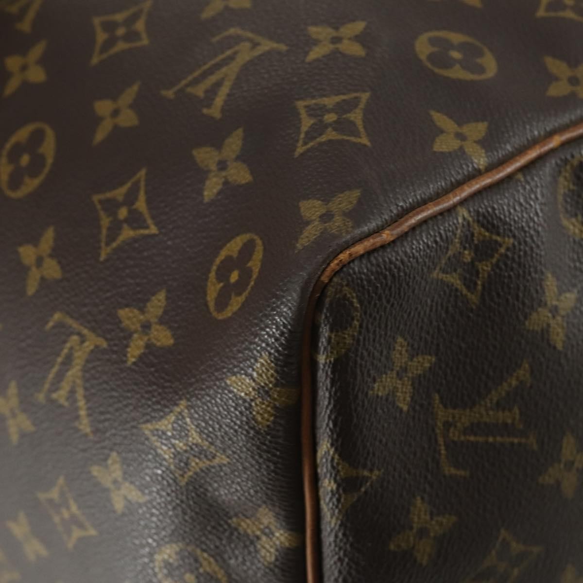 Louis Vuitton Keepall Bag Monogram Canvas Brown Canvas Travel Bag Bag (Pre-Owned)