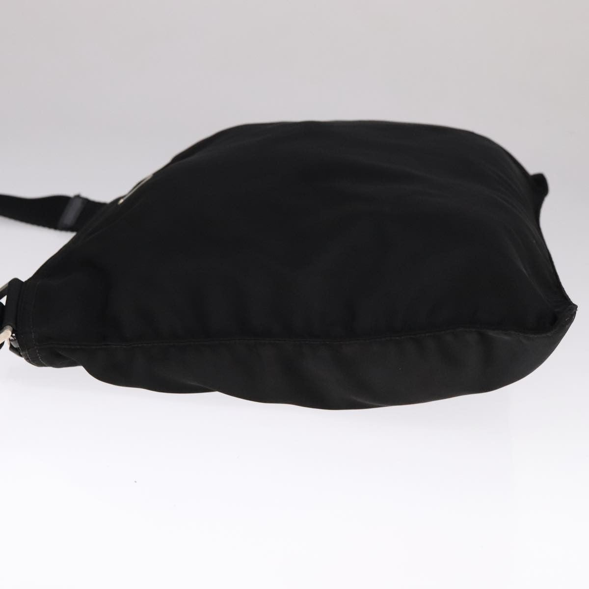 Prada Flat Messenger Bag Tessuto Black Nylon Shoulder Bag Bag (Pre-Owned)