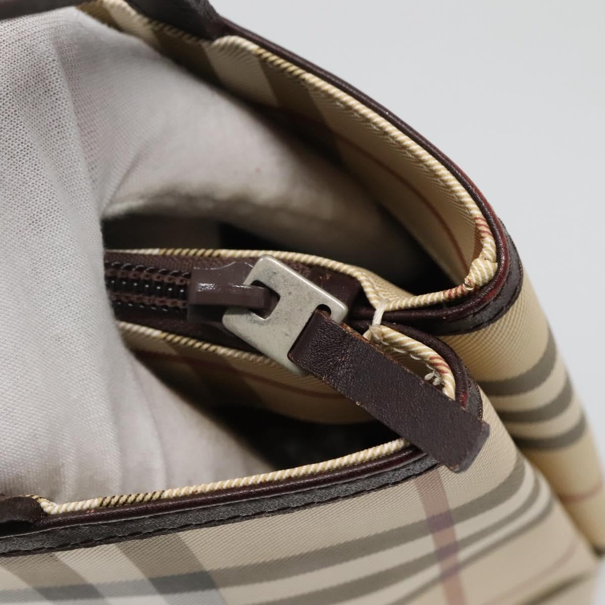 Burberry Nova Check Handbag Nova Check Canvas Beige Canvas Handbag (Pre-Owned)