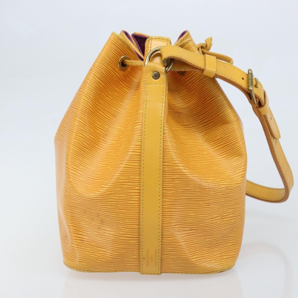 Louis Vuitton Petit Noe Handbag Epi Leather Yellow Leather Shoulder Bag Bag (Pre-Owned)
