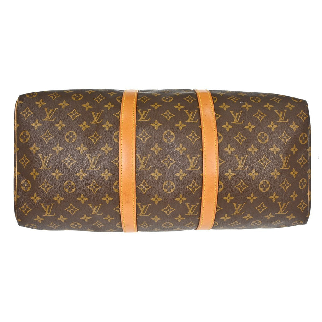 Louis Vuitton Keepall Bag Monogram Canvas Brown Canvas Travel Bag Bag (Pre-Owned)