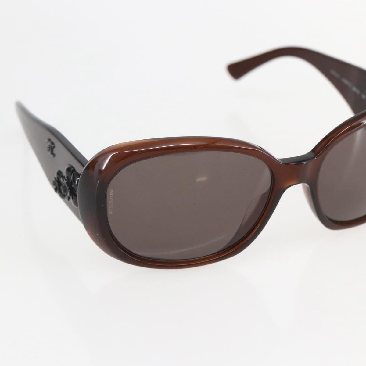 Chanel Camélia Sunglasses Plastic Brown Plastic Sunglasse Accessory (Pre-Owned)