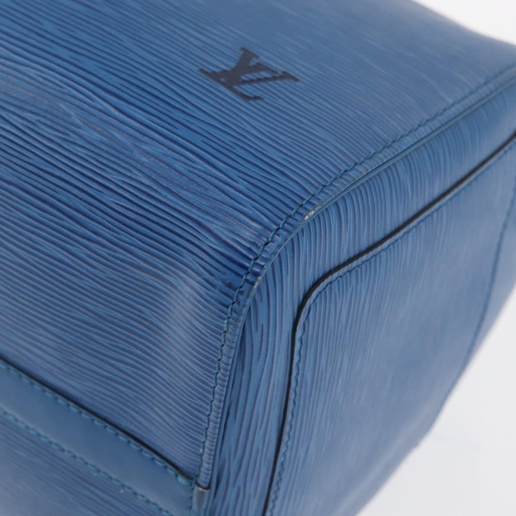 Louis Vuitton Speedy Handbag Epi Leather Blue Leather Handbag (Pre-Owned)
