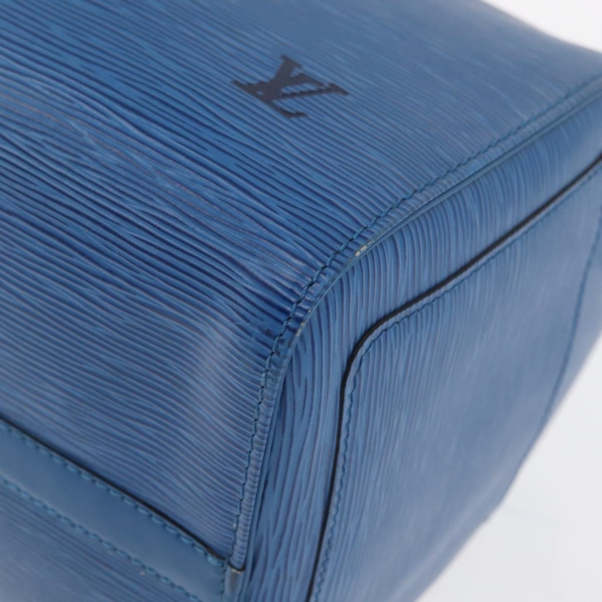 Louis Vuitton Speedy Handbag Epi Leather Blue Leather Handbag (Pre-Owned)
