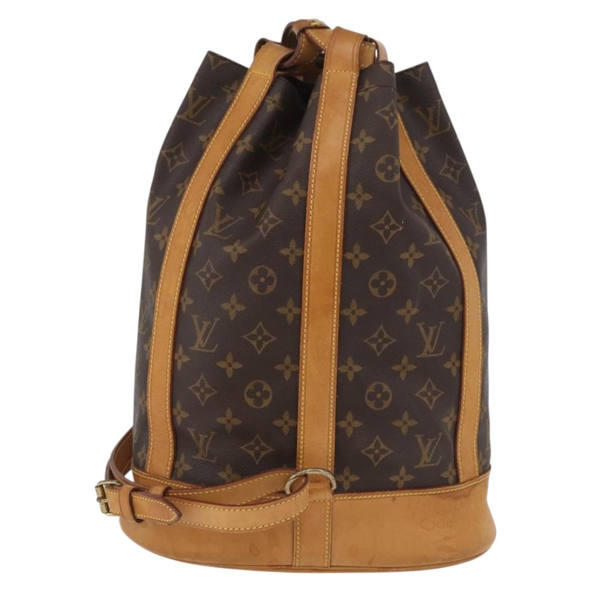 Louis Vuitton Randonnee Backpack Monogram Canvas Brown Canvas Shoulder Bag Bag (Pre-Owned)