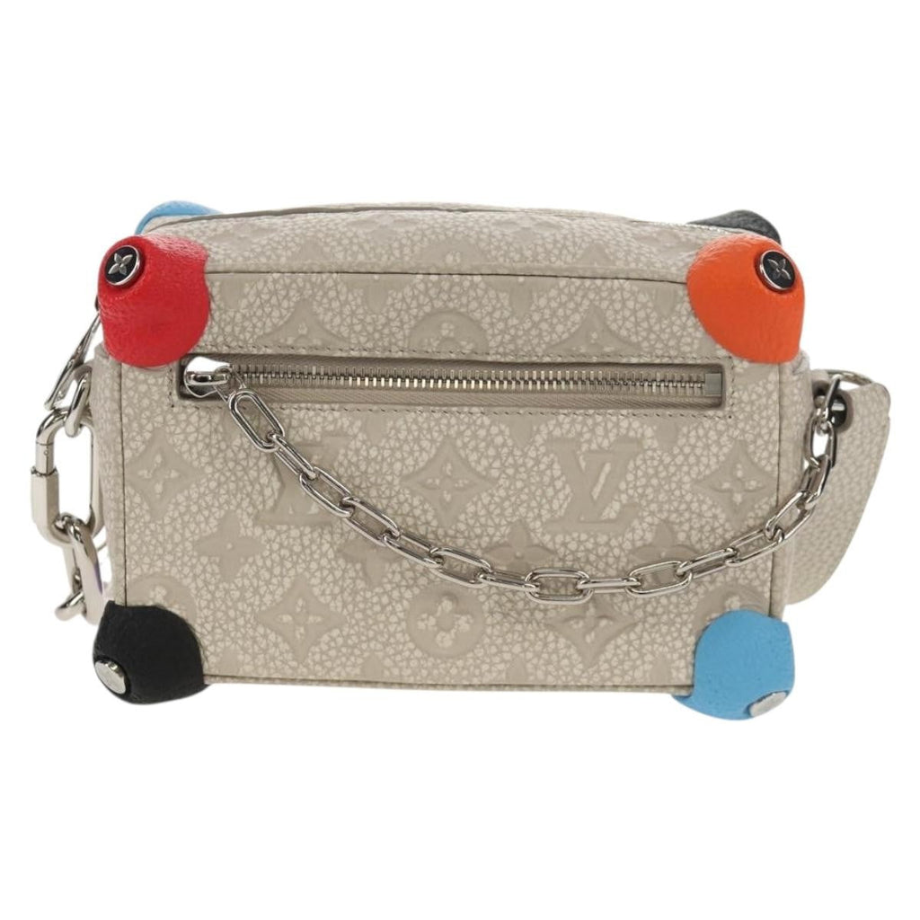 Louis Vuitton Soft Trunk Bag Monogram Taurillon Leather Gray Canvas Shoulder Bag Bag (Pre-Owned)
