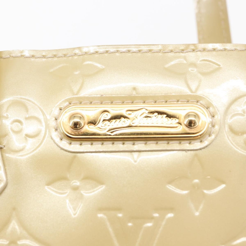 Louis Vuitton Wilshire Handbag Monogram Vernis Beige Patent_Leather Handbag (Pre-Owned)