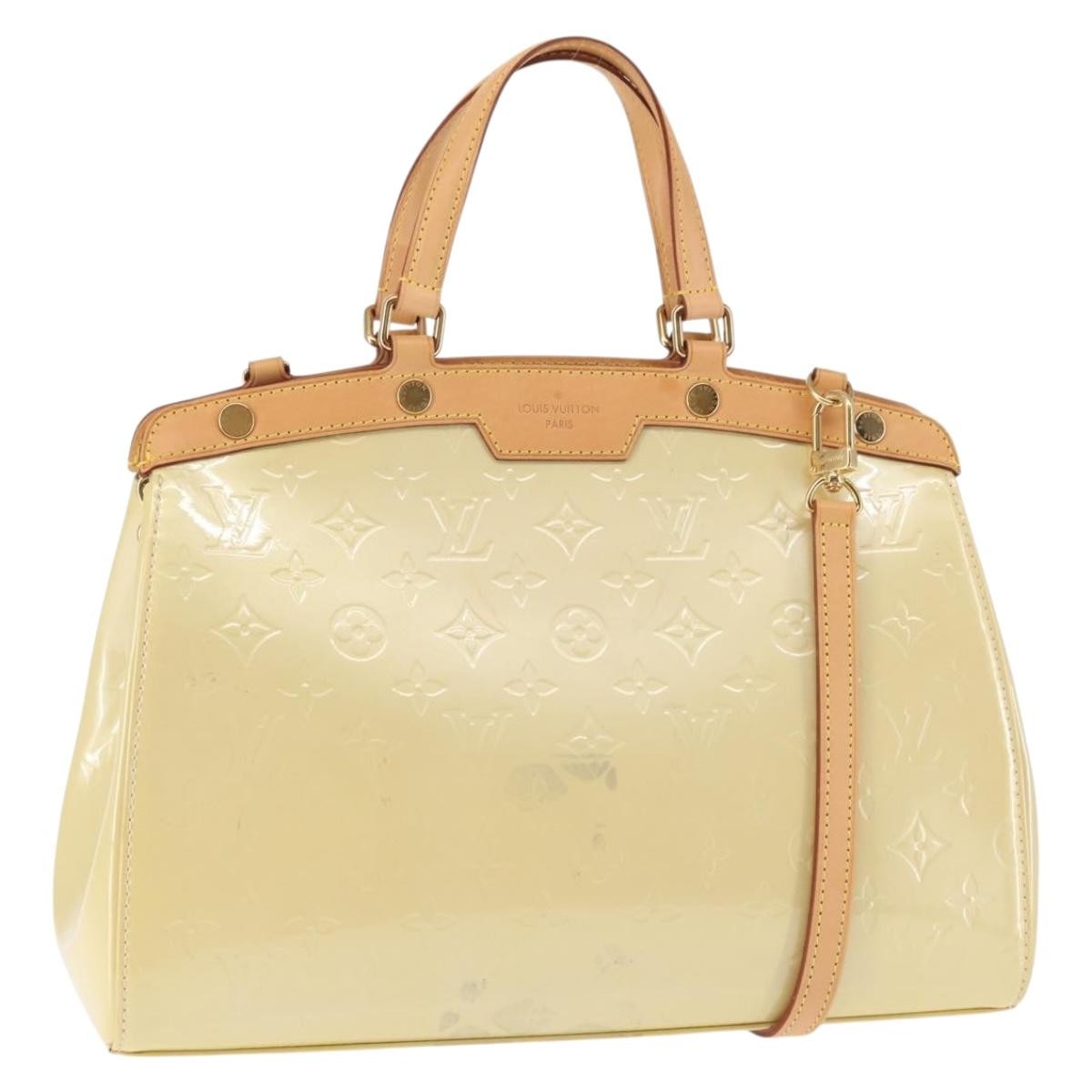 Louis Vuitton Brea Handbag Monogram Vernis Beige Patent_Leather Bag (Pre-Owned)