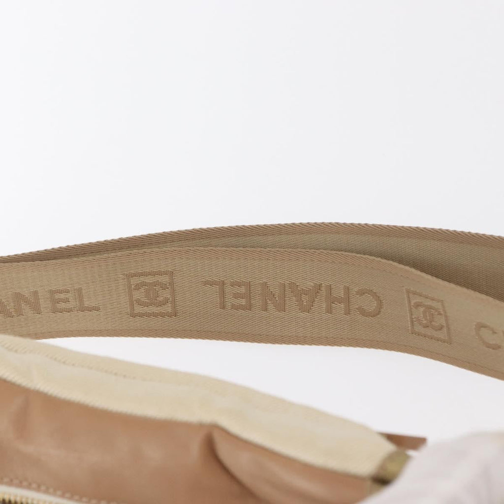 Chanel Sports Shoulder Bag Coco Mark Beige Canvas Shoulder Bag Bag (Pre-Owned)