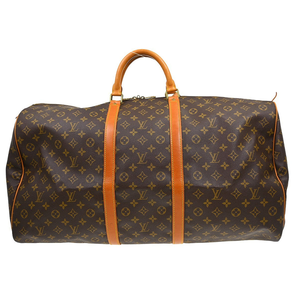 Louis Vuitton Keepall Bag Monogram Canvas Brown Canvas Travel Bag Bag (Pre-Owned)