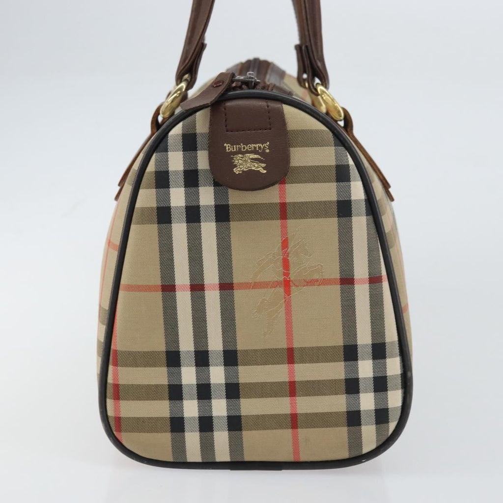 Burberry Nova Check Handbag Nova Check Canvas Beige Canvas Handbag (Pre-Owned)