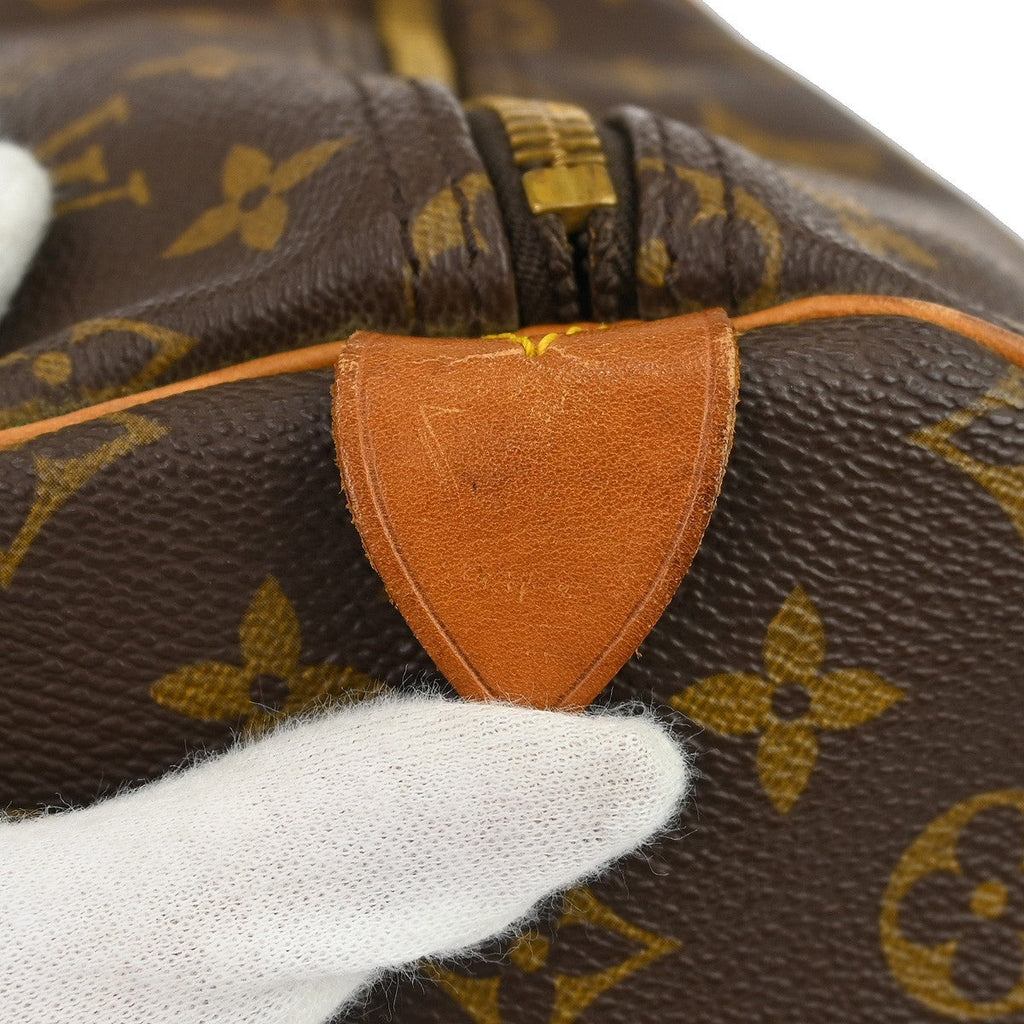 Louis Vuitton Keepall Bag Monogram Canvas Brown Canvas Travel Bag Bag (Pre-Owned)