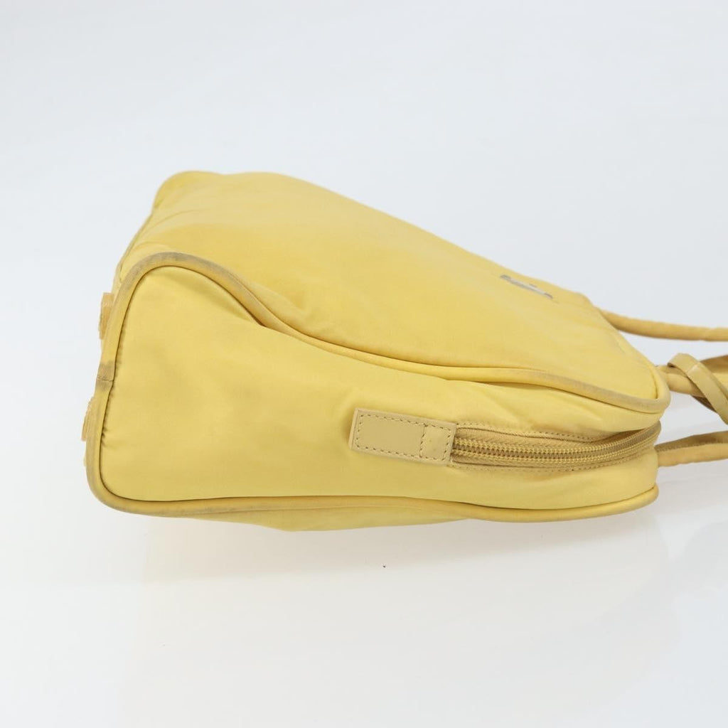 Prada Zip Around Tote Tessuto Yellow Nylon Handbag (Pre-Owned)