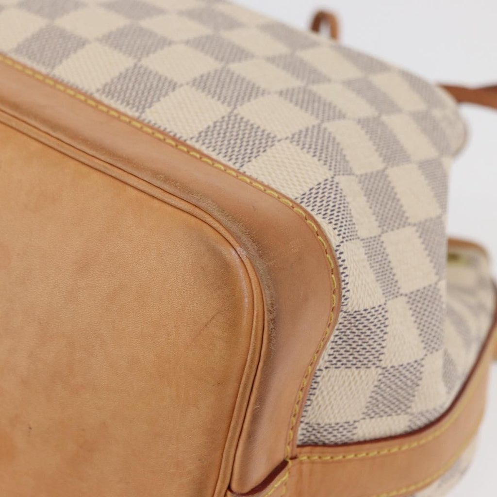 Louis Vuitton Noe Handbag Damier White Canvas Handbag (Pre-Owned)