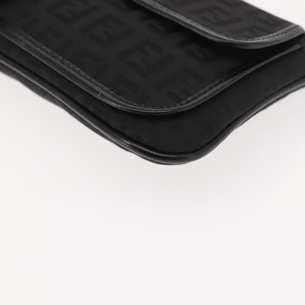 Fendi Ff Logo Pouch Canvas Black Canvas Clutche & Pouche Bag (Pre-Owned)
