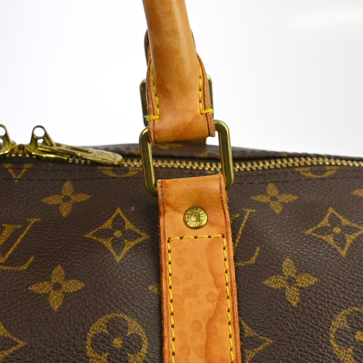 Louis Vuitton Keepall Bag Monogram Canvas Brown Canvas Travel Bag Bag (Pre-Owned)