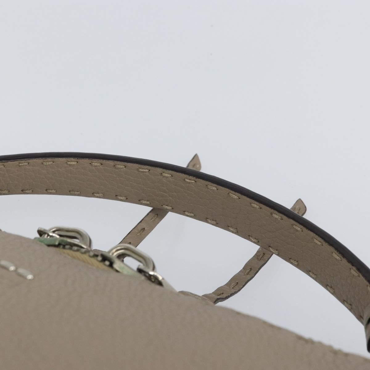 Fendi Selleria Lei Bag Leather Gray Leather Handbag (Pre-Owned)