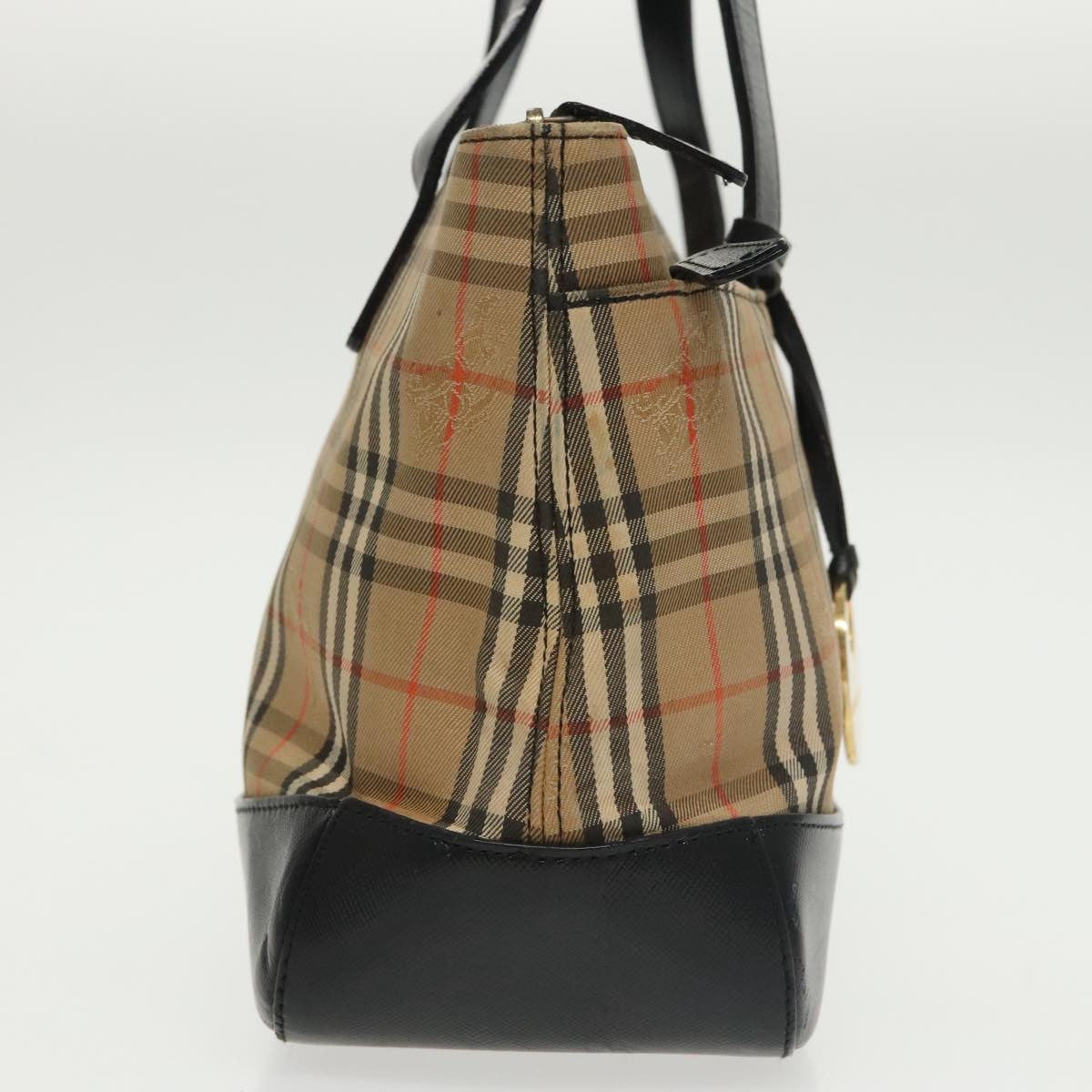 Burberry Nova Check Handbag Nova Check Canvas Beige Canvas Handbag (Pre-Owned)