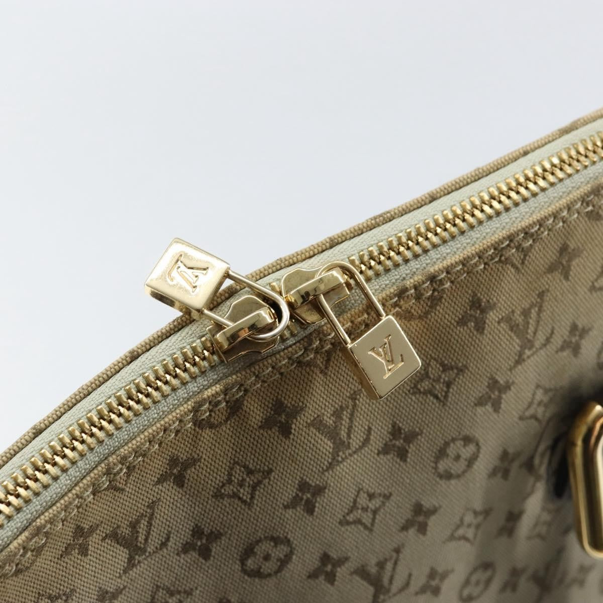 Louis Vuitton Alma Handbag Mini Lin Monogram Khaki Canvas Handbag (Pre-Owned)