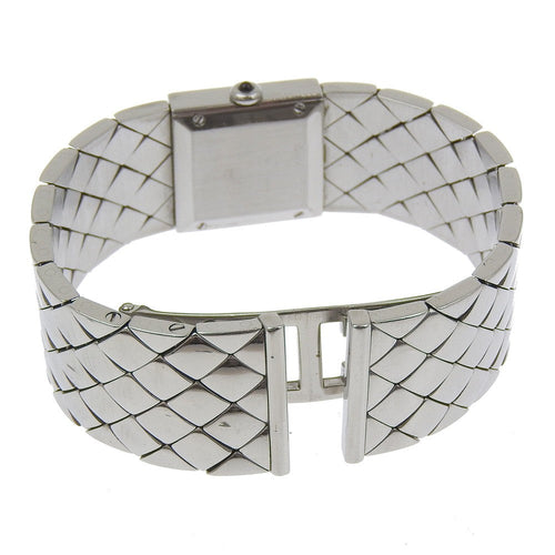 Chanel Matelasse Quartz Watch Stainless Steel With Diamond Bezel Watch (Pre-Owned)