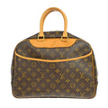 Louis Vuitton Deauville Handbag Monogram Canvas Brown Canvas Handbag (Pre-Owned)