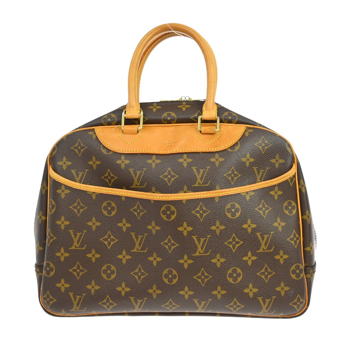 Louis Vuitton Deauville Handbag Monogram Canvas Brown Canvas Handbag (Pre-Owned)