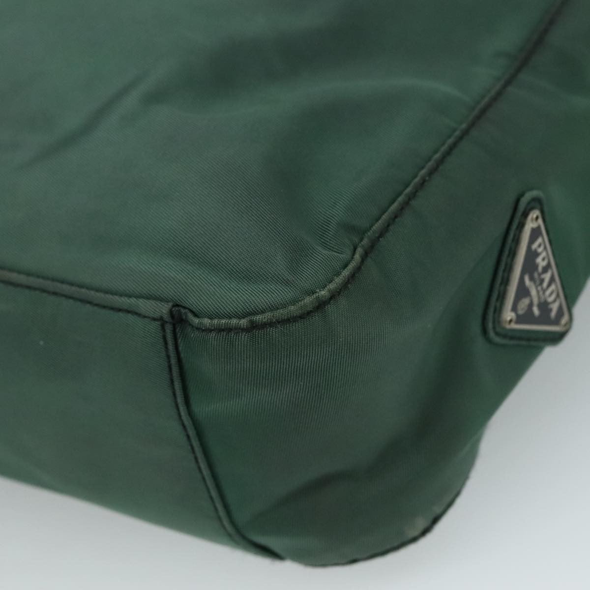 Prada Vintage Shoulder Bag Tessuto Green Nylon Shoulder Bag Bag (Pre-Owned)