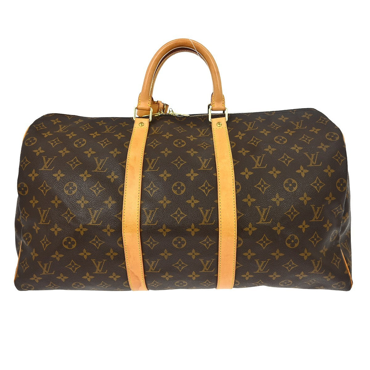 Louis Vuitton Keepall Bag Monogram Canvas Brown Canvas Travel Bag Bag (Pre-Owned)