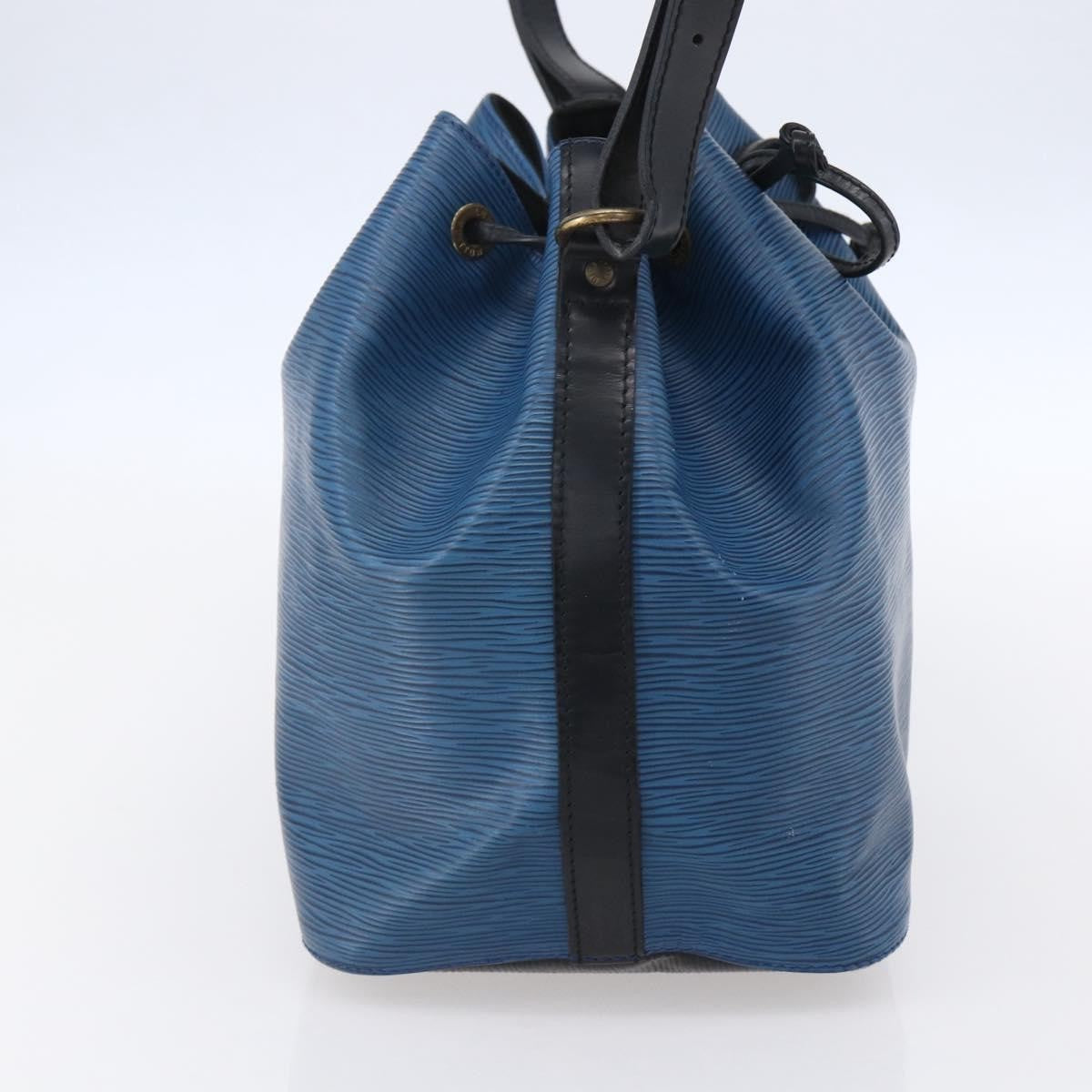Louis Vuitton Petit Noe Handbag Epi Leather Blue Leather Shoulder Bag Bag (Pre-Owned)