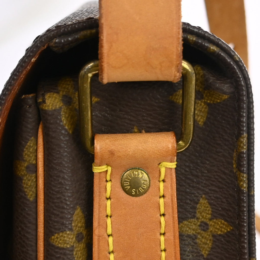 Louis Vuitton Cartouchiere Handbag Monogram Canvas Brown Canvas Crossbody Bag Bag (Pre-Owned)