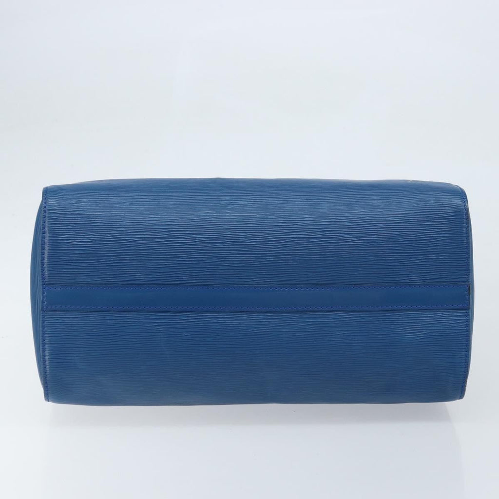 Louis Vuitton Speedy Handbag Epi Leather Blue Leather Handbag (Pre-Owned)