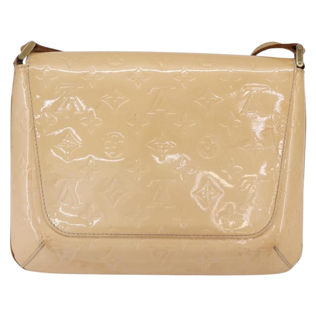 Louis Vuitton Thompson Street Handbag Monogram Vernis Beige Patent_Leather Shoulder Bag Bag (Pre-Owned)