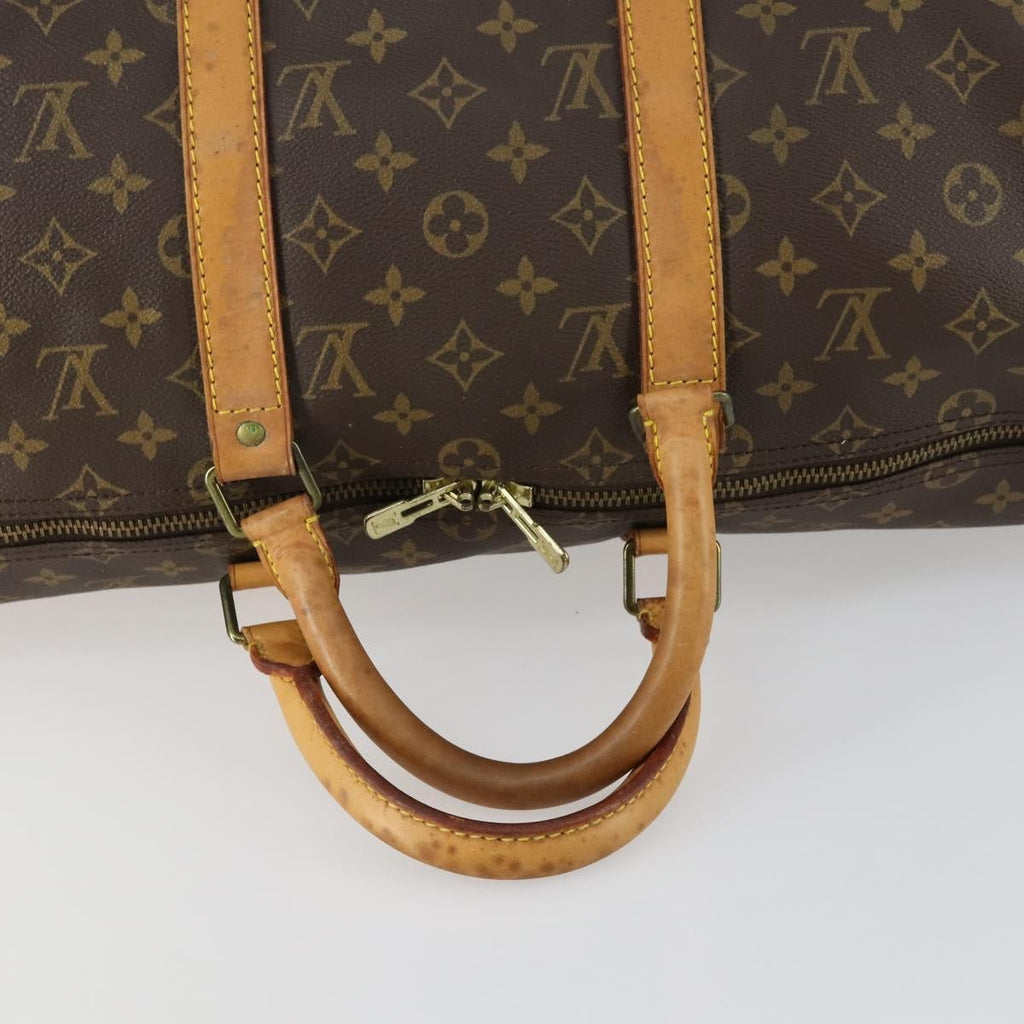 Louis Vuitton Keepall Bag Monogram Canvas Brown Canvas Travel Bag Bag (Pre-Owned)