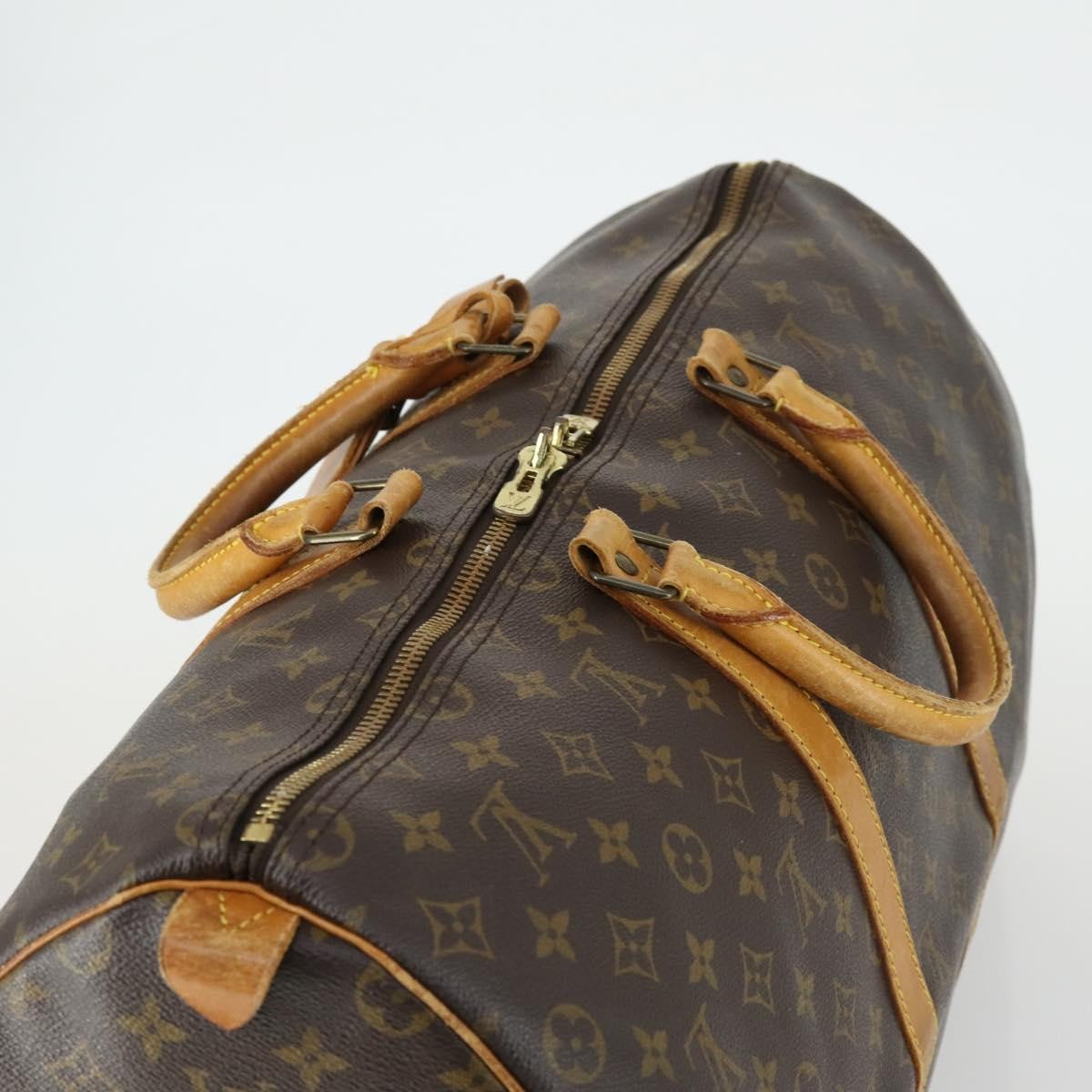 Louis Vuitton Keepall Bag Monogram Canvas Brown Canvas Travel Bag Bag (Pre-Owned)