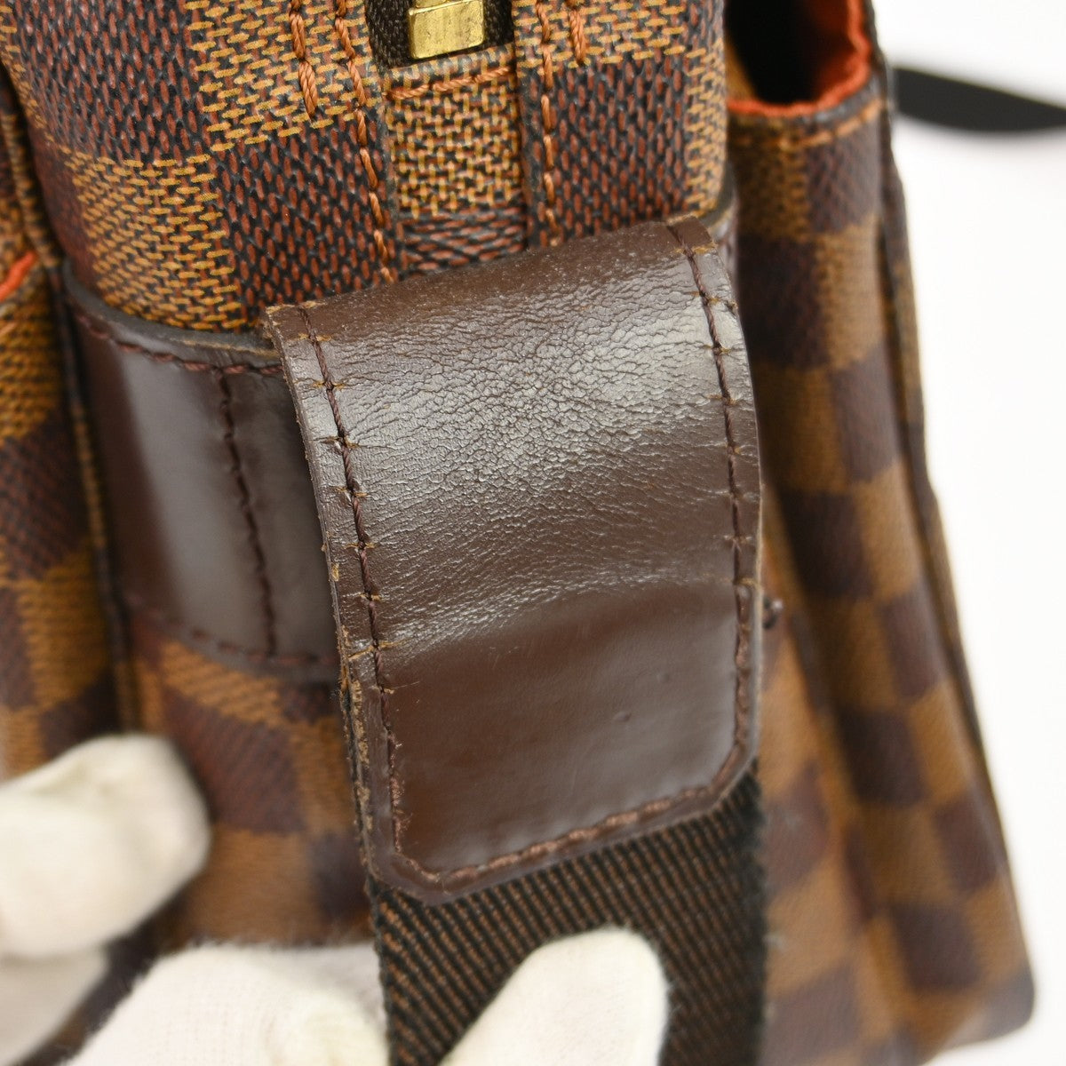 Louis Vuitton Naviglio Handbag Damier Brown Canvas Shoulder Bag Bag (Pre-Owned)