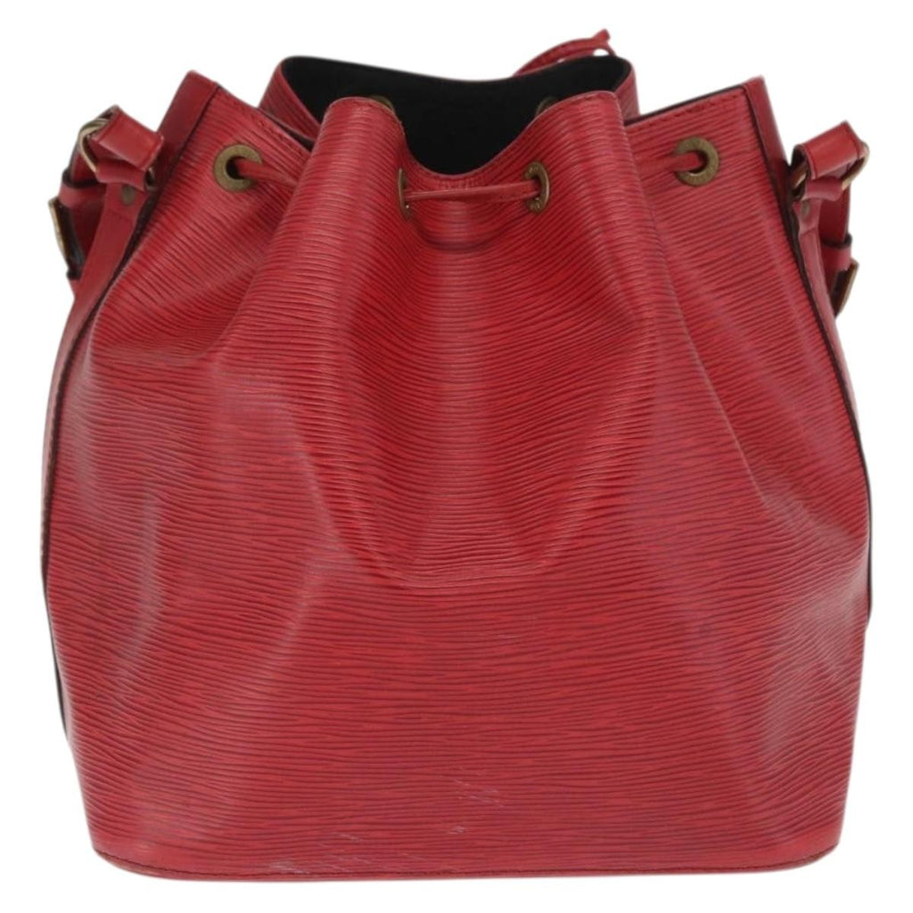 Louis Vuitton Petit Noe Handbag Epi Leather Red Leather Shoulder Bag Bag (Pre-Owned)