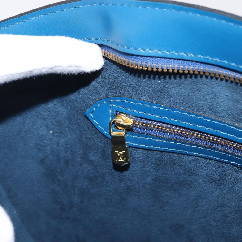 Louis Vuitton Saint Jacques Handbag Epi Leather Blue Leather Shoulder Bag Bag (Pre-Owned)