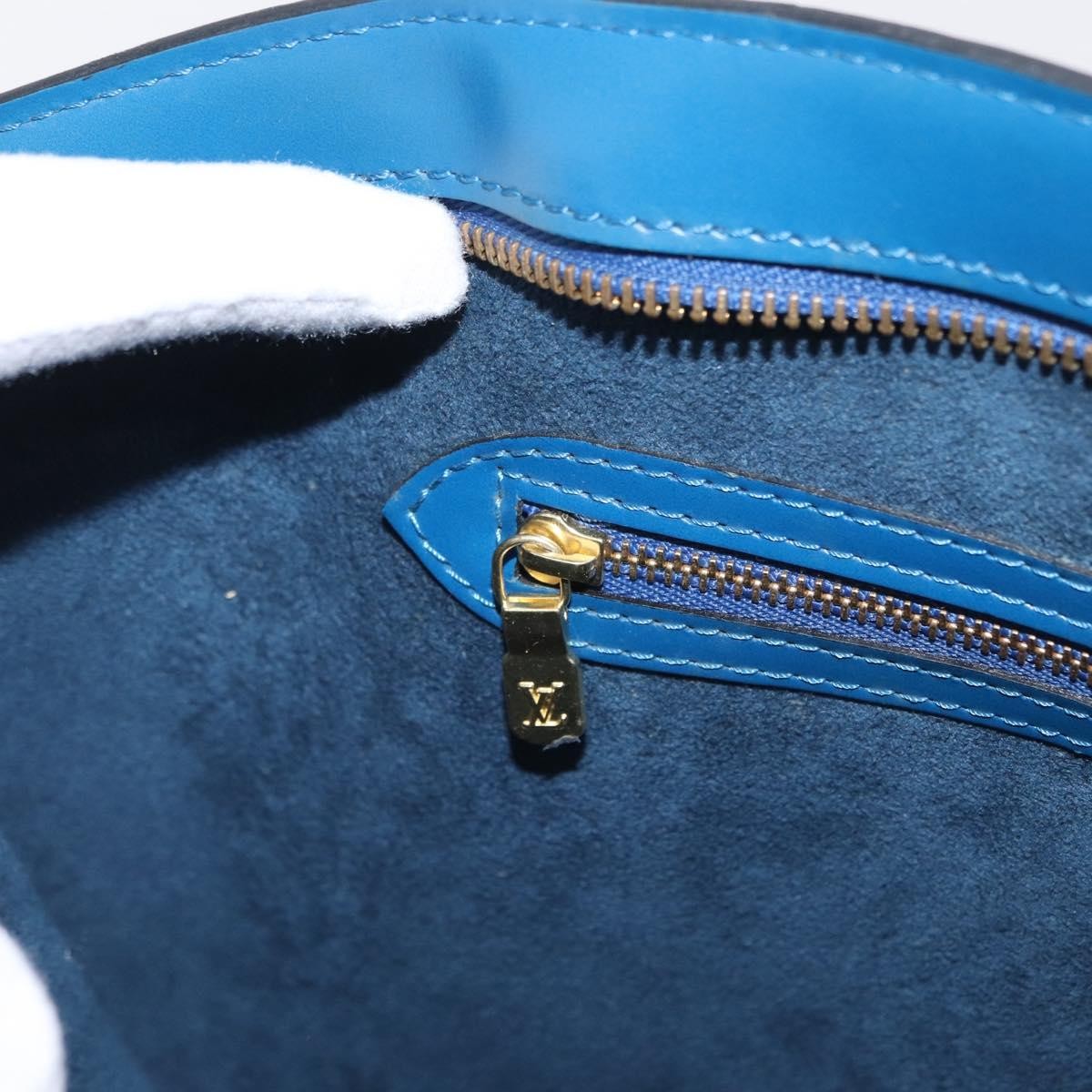 Louis Vuitton Saint Jacques Handbag Epi Leather Blue Leather Shoulder Bag Bag (Pre-Owned)