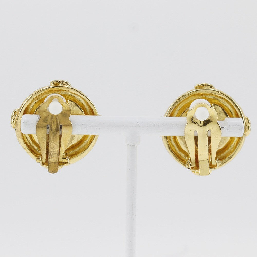 Chanel Vintage Cc Clip-On Earrings Metal Gold Gold_Plated Earrings Jewelry (Pre-Owned)