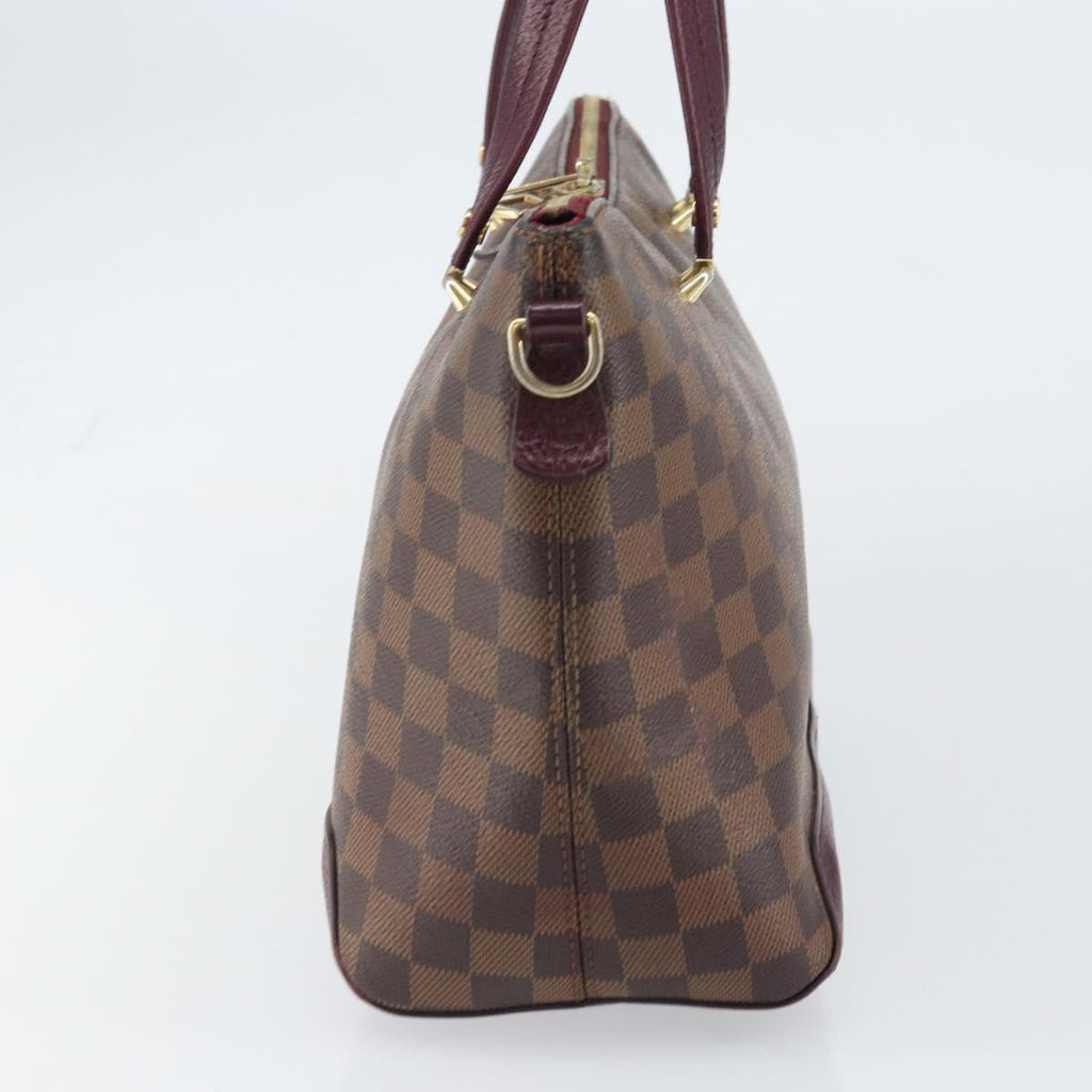 Louis Vuitton Hyde Park Handbag Damier With Leather Brown Canvas Handbag (Pre-Owned)