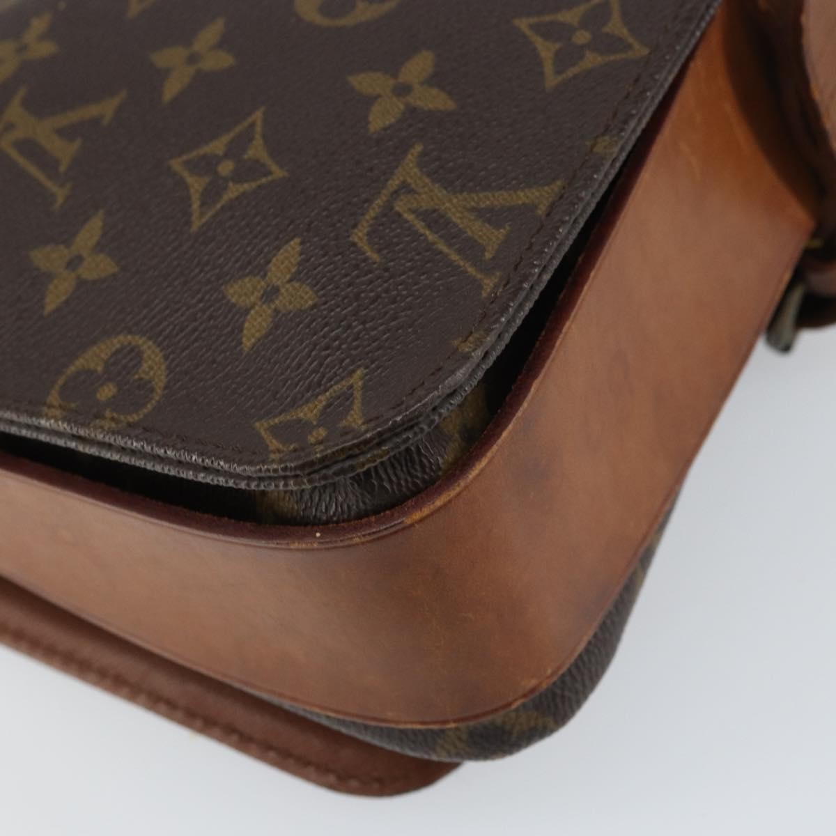 Louis Vuitton Cartouchiere Handbag Monogram Canvas Brown Canvas Shoulder Bag Bag (Pre-Owned)