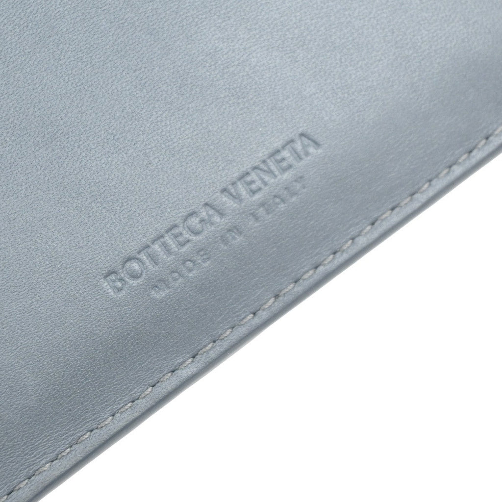 Bottega Veneta Zipped Card Holder Intrecciato Leather Gray Leather Wallets Accessory (Pre-Owned)