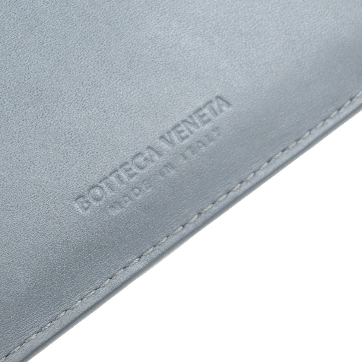 Bottega Veneta Zipped Card Holder Intrecciato Leather Gray Leather Wallets Accessory (Pre-Owned)